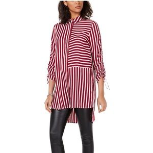 Bar III Womens Striped Tunic Blouse